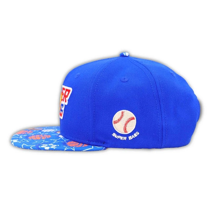 Super Baseball Embroidery Snapback Cap